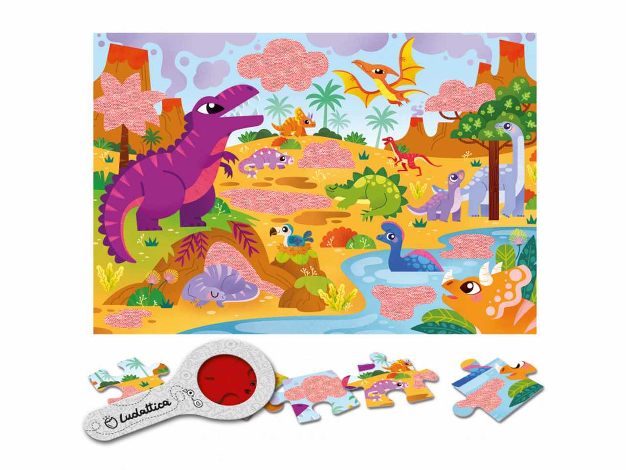 Ludattica secret puzzle i dinosauri