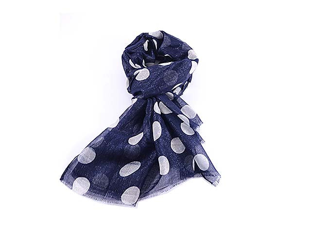 Sciarpa lurex c/pois bianca sc3204