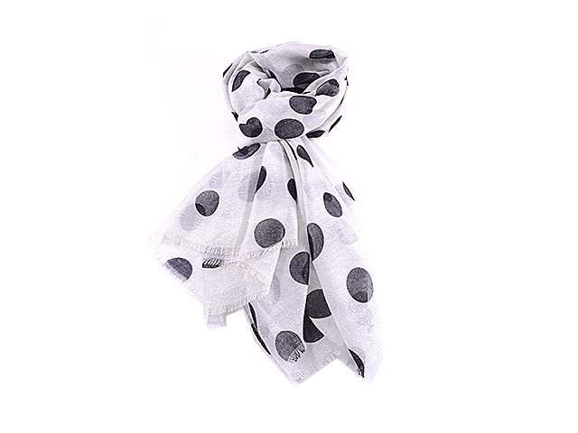 Sciarpa lurex c/pois nera sc3204