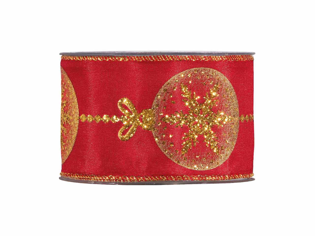 Nastro baroque christmas mm63x10mt red