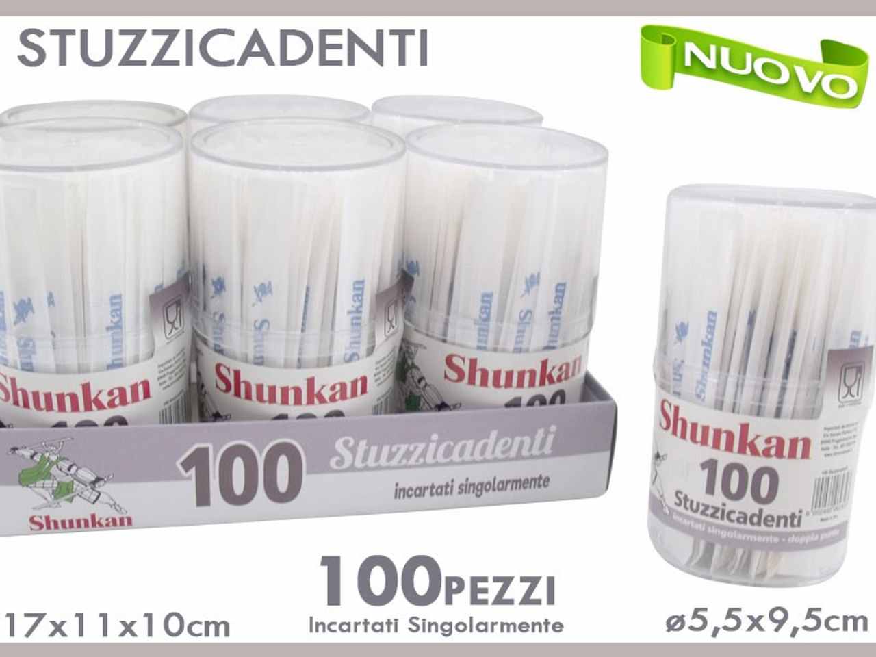 Stuzzicadenti incartati 100 pezzi