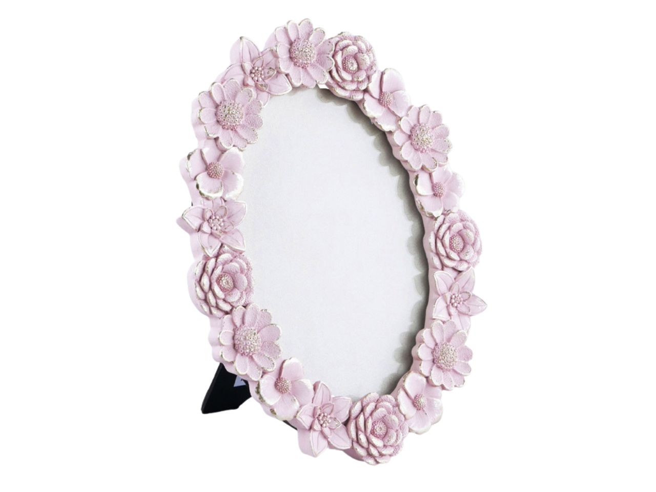 Cornice portafoto rosa 10x13cm in resina