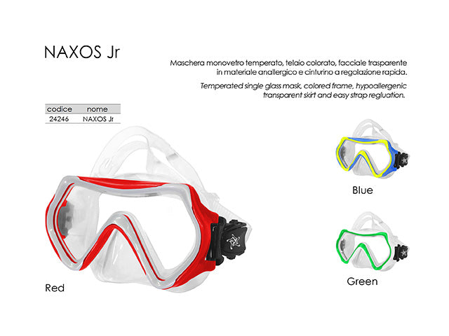 maschera per ragazzi naxos junior