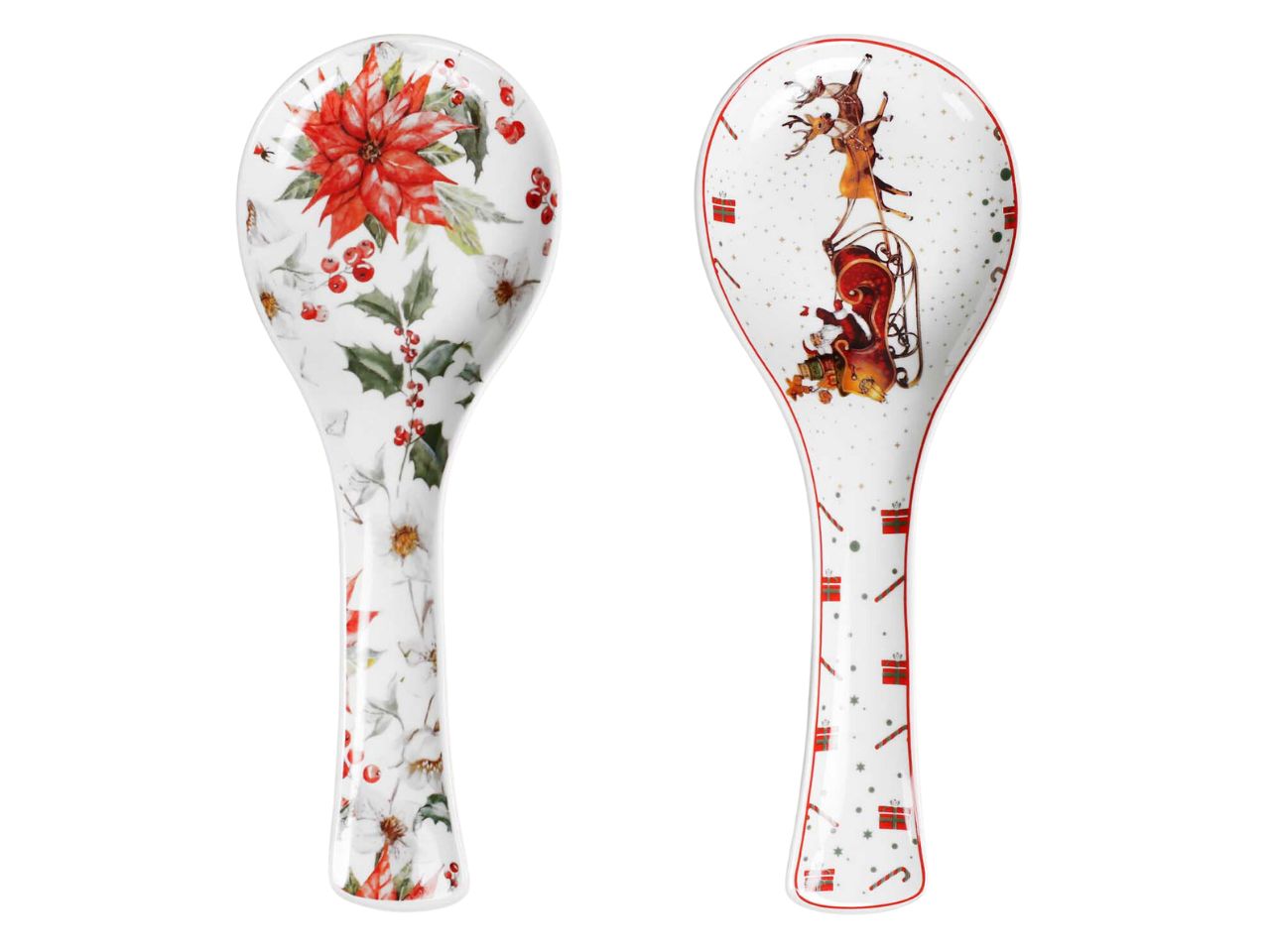 Poggiamestolo con decorazioni natalizie assortite misura 29cm