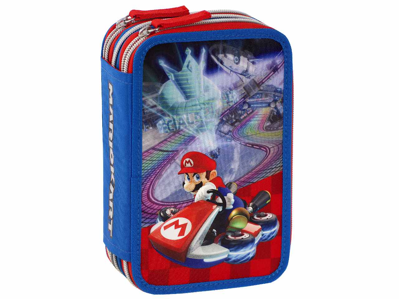 Astuccio corredo 3 zip mariokart con penna cancellabile