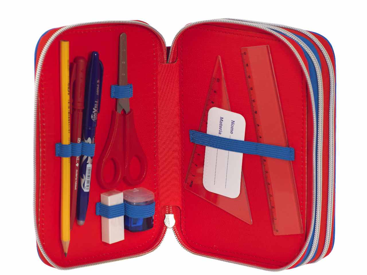 Astuccio corredo 3 zip mariokart con penna cancellabile