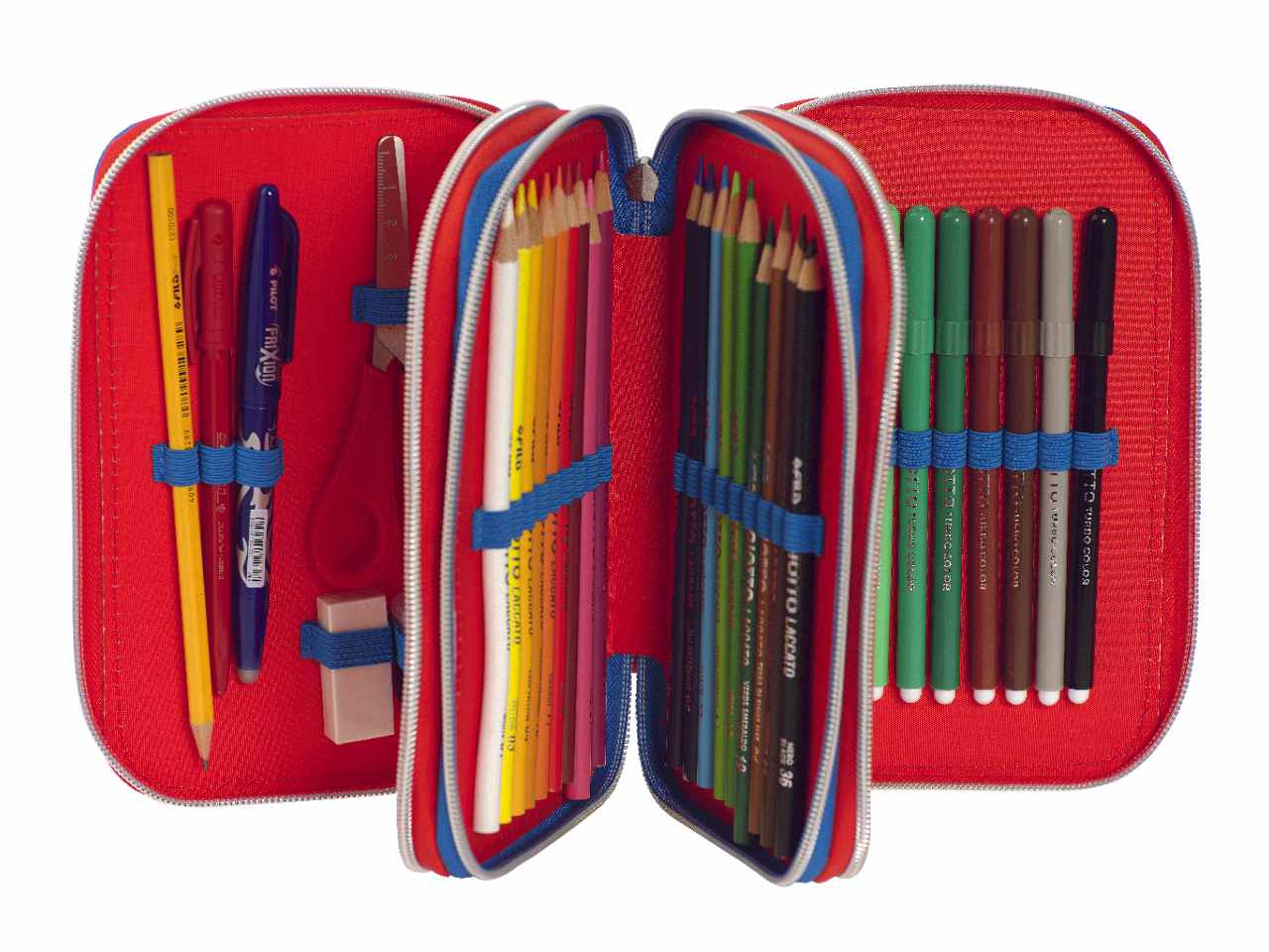 Astuccio corredo 3 zip mariokart con penna cancellabile