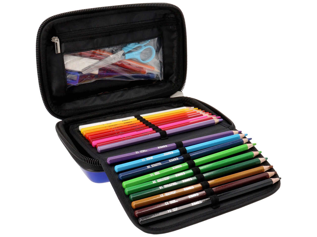 Comix astuccio maxi zip flash blu