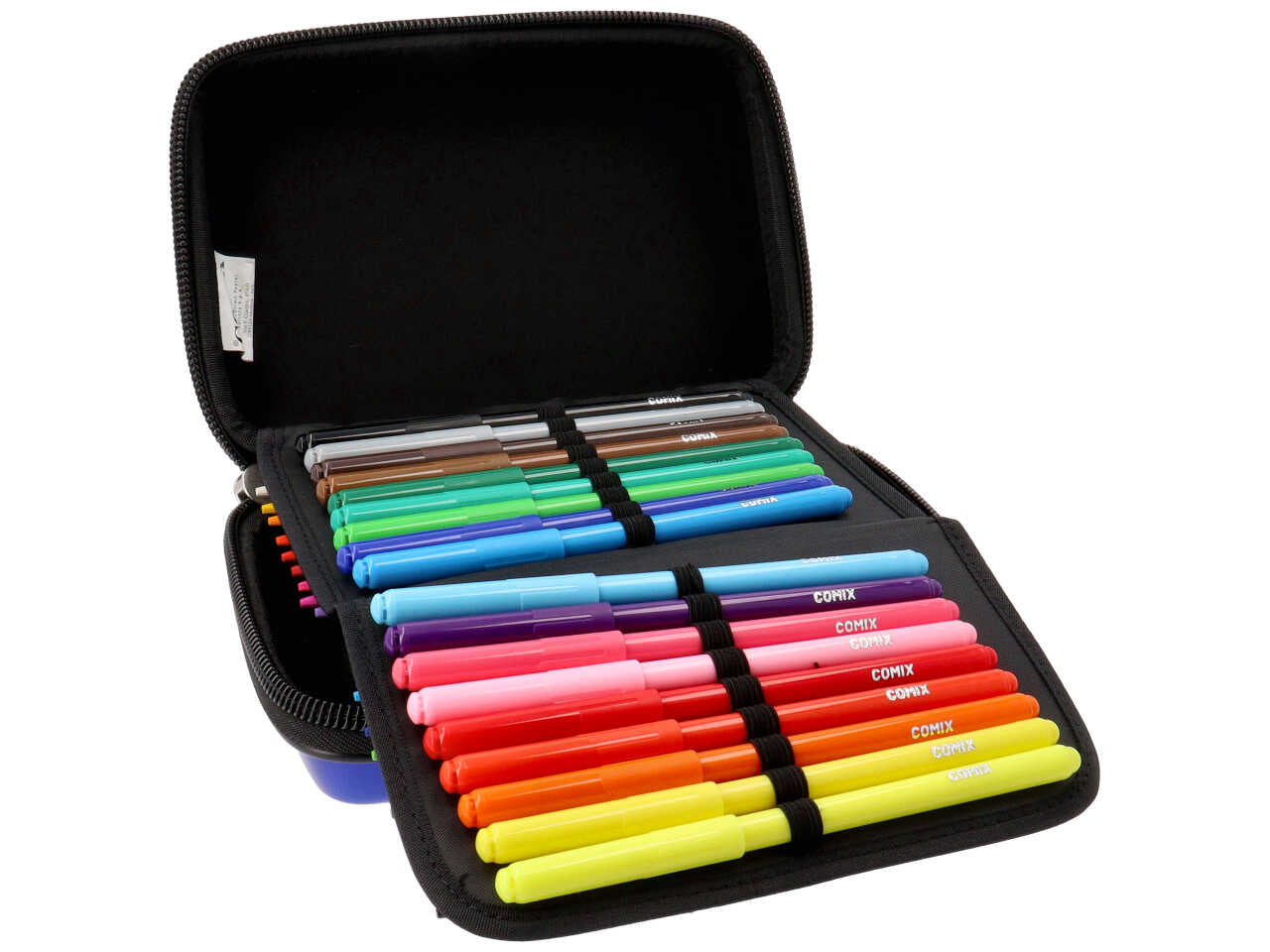 Comix astuccio maxi zip flash blu