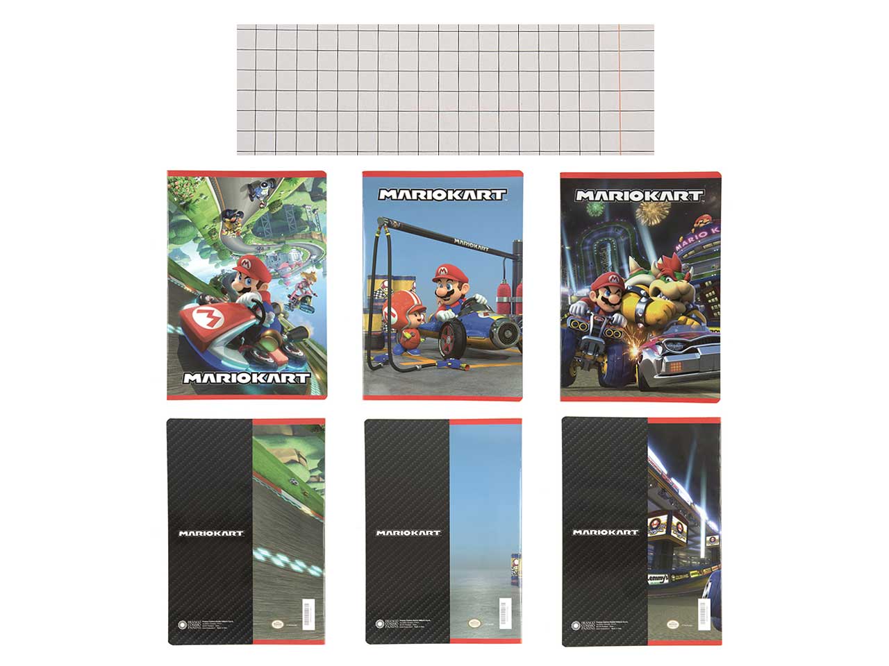 Mariokart quaderno maxi rigatura q - assortiti