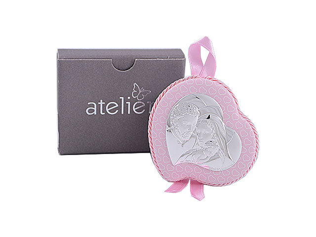 Capoculla car.cuore sacra famiglia rosa ae0751/r