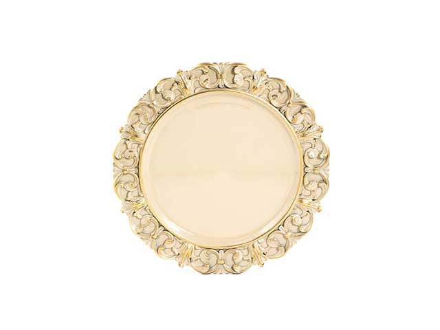 sottopiatto d35cm avorio/oro 128754