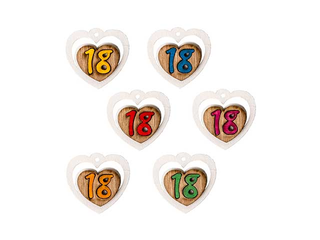 Wood 18 s/6 4,5cm 12 pezzi ca120