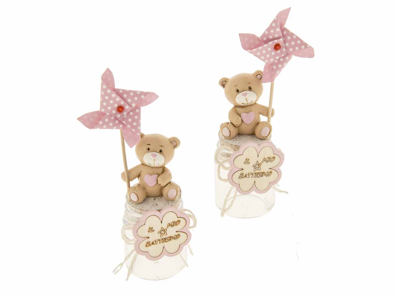 Girellino barattolo rosa h15cm 04a008