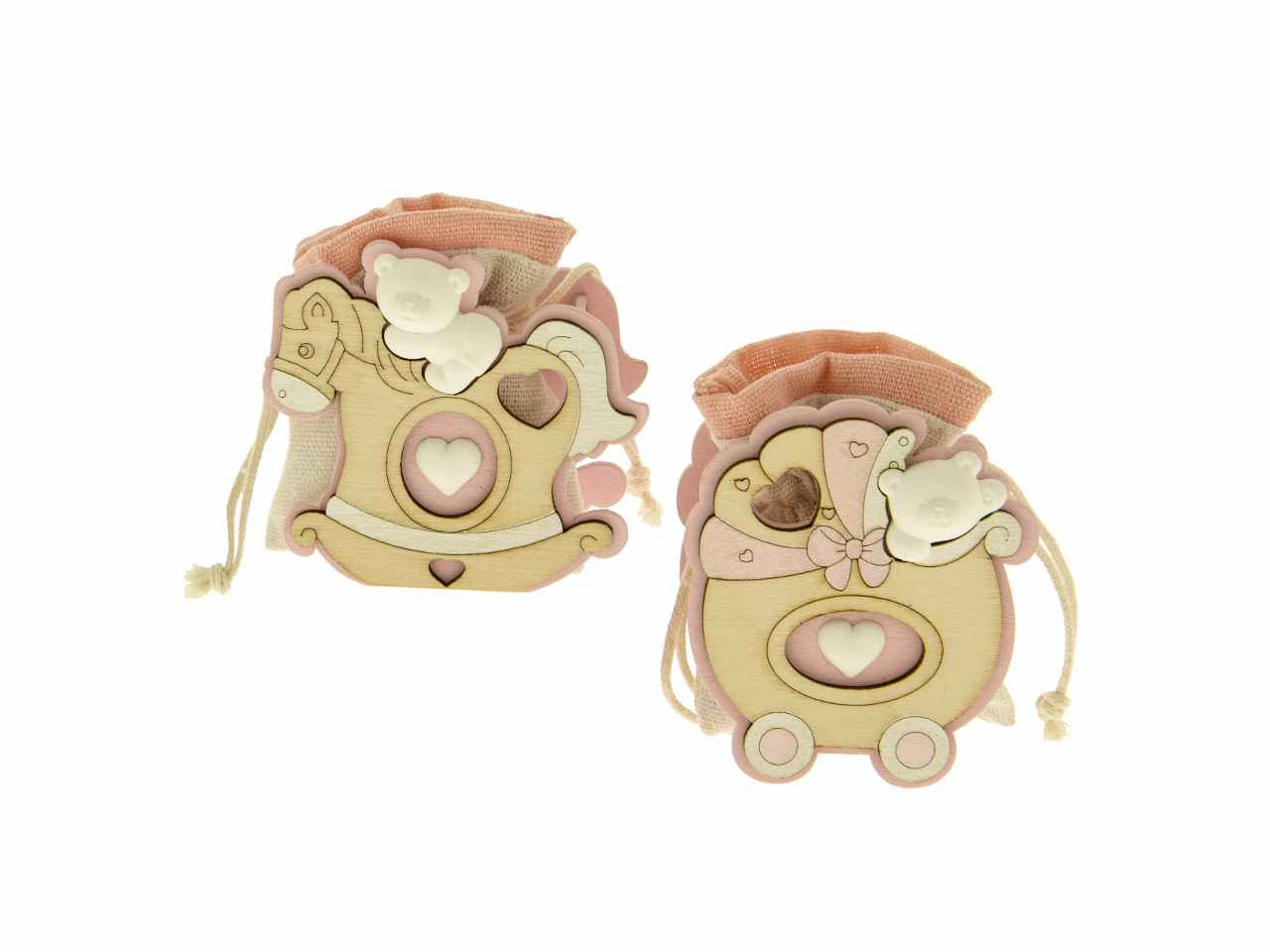 arte bag orso dondolo rosa sc559