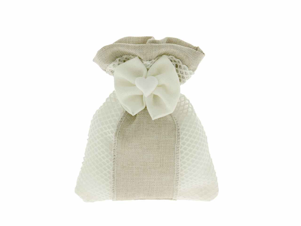 Rita sacchetto tortora 10x12cm c2370