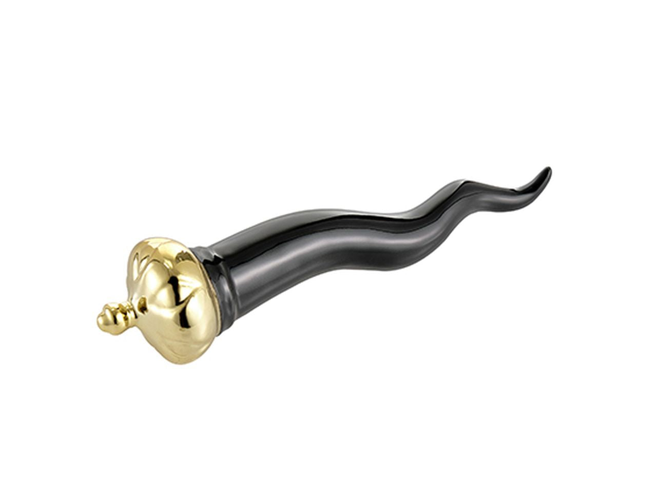 Corno nero corona oro 21cm decorazioone dipinta a mano in porcellana
