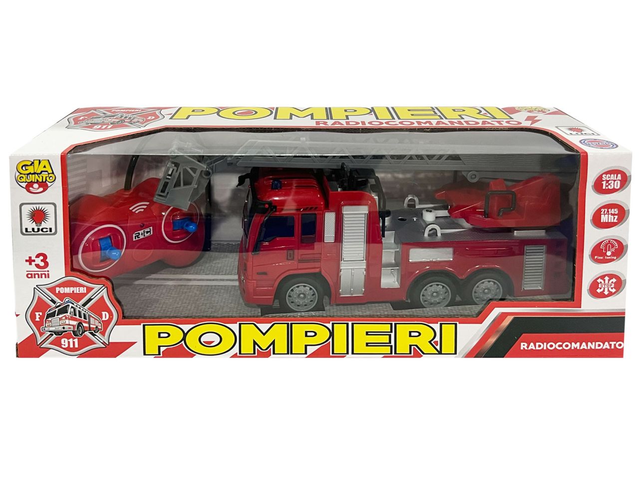 camion dei pompieri con radiocomando a 4 canali