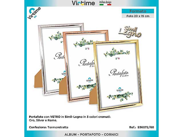 Porta foto abs 15x20cm  cromata s36072/60