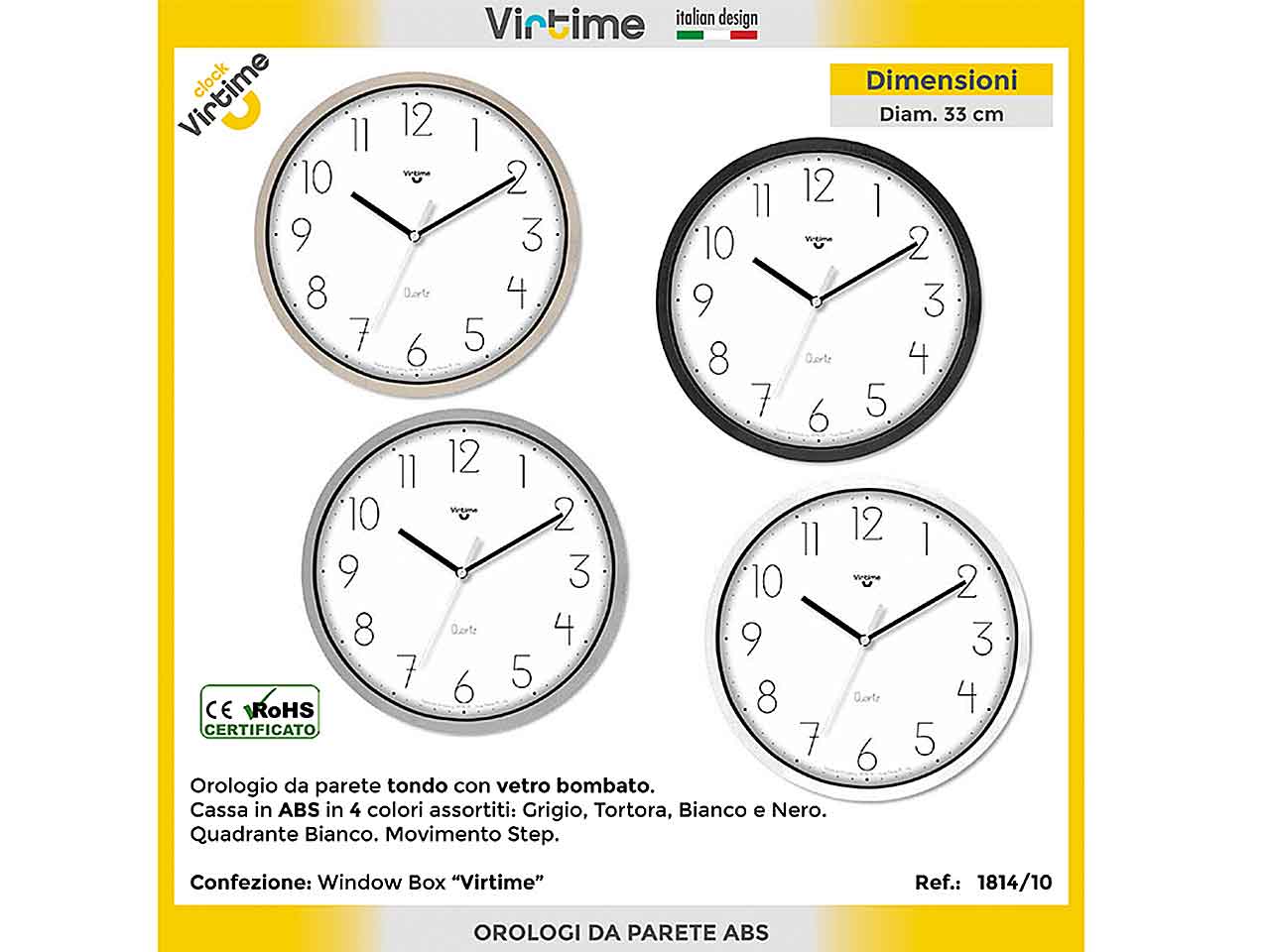 Orologio d.30cm q.b.co 1825/20