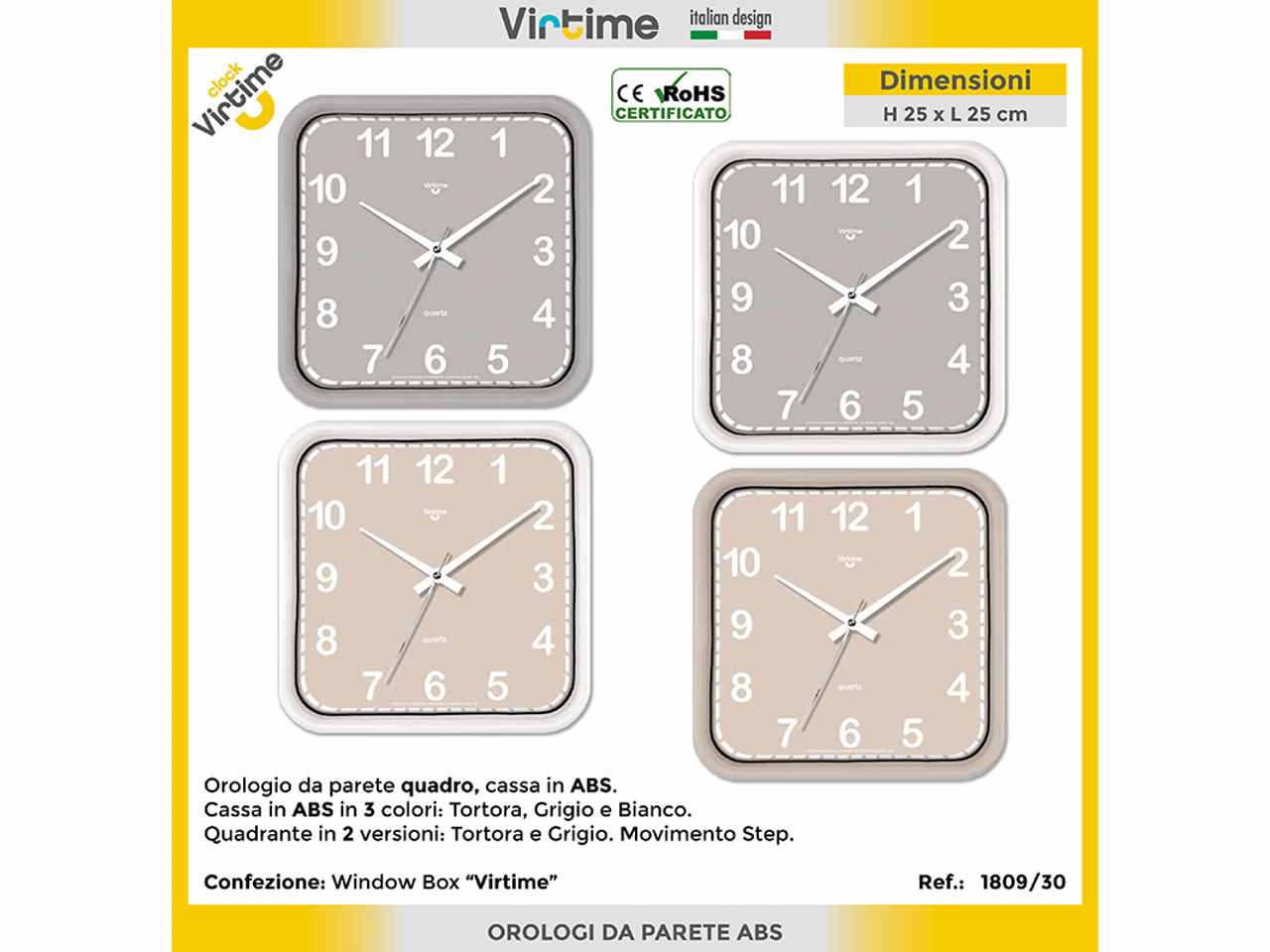Orologio quadro 28,5cm 1824/00