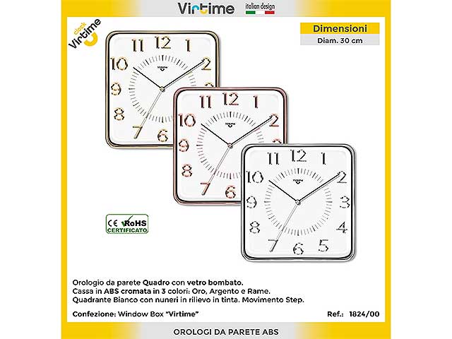 orologio quad rip d24cm 7539
