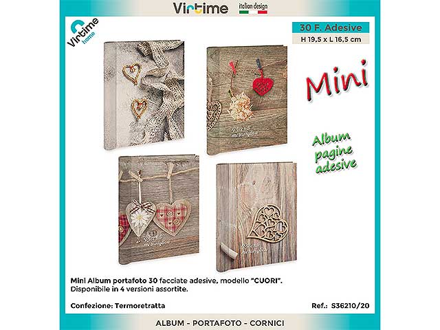 album porta foto 14,5x18,55 30f.cuori s36210/20