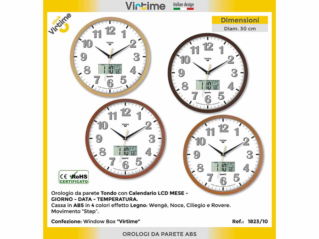 Orologio in canvas 34x0,4 46740