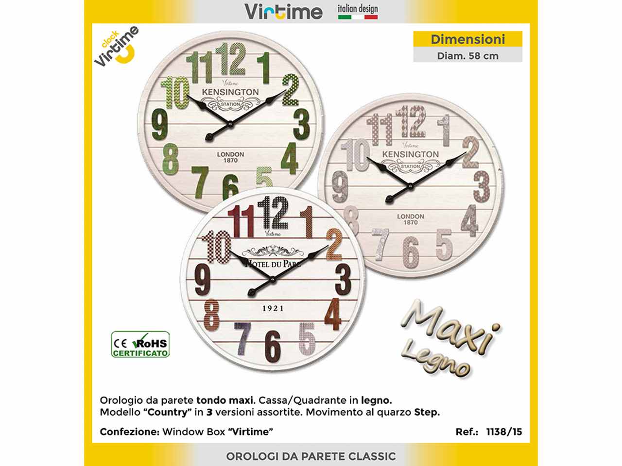 Orologio luce bb.rip d24cm 7537