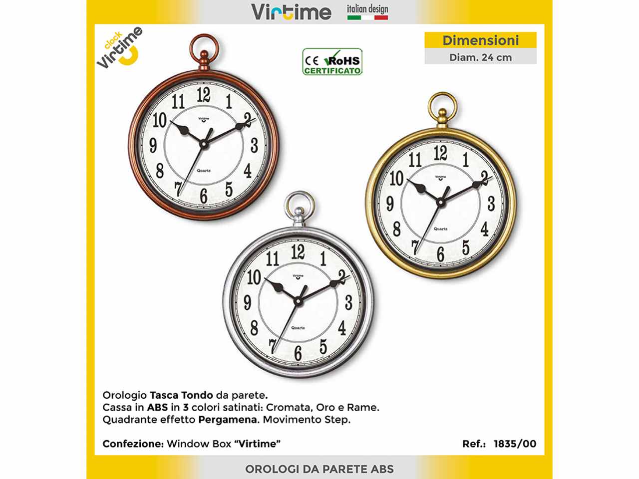 Orologio tondo home 25cm 798160