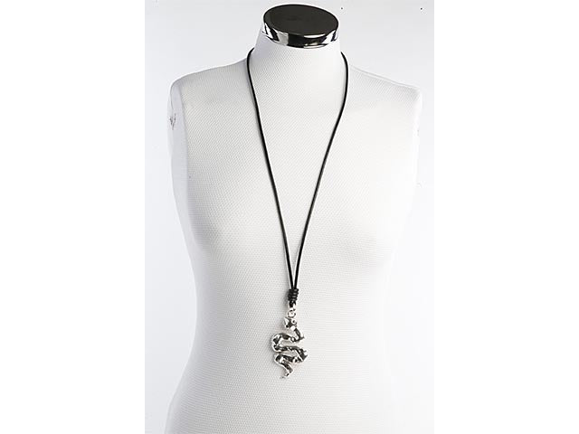 Pendente serpente c/laccio nero 171281