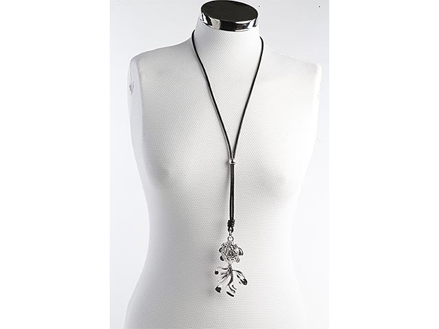 Pendente pesce c/laccio nero 171284