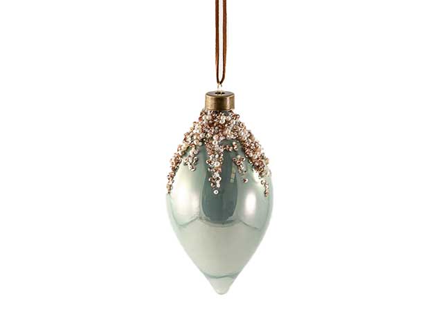 palline natalizie con oro verde in vetro diametro 16cm