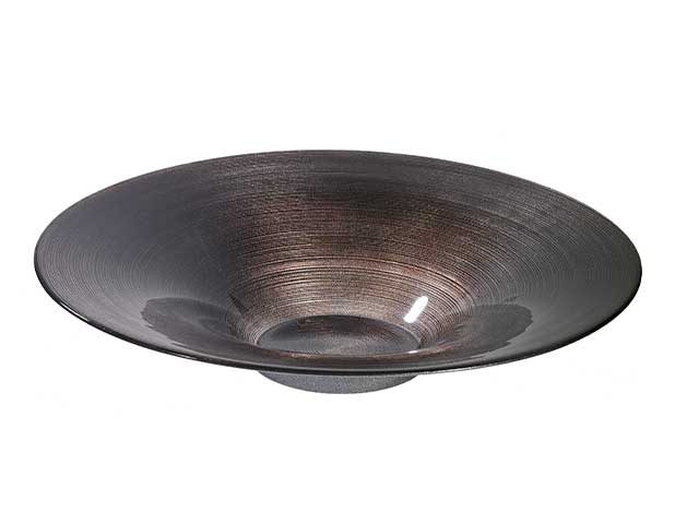 L.metal glitter bowl d40cmmarr.150/3110