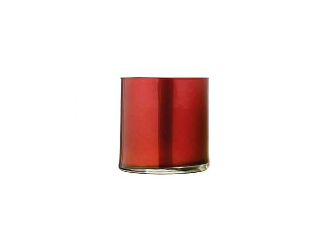 L.metal glitesta di vaso h10 d10 rosso150/3002