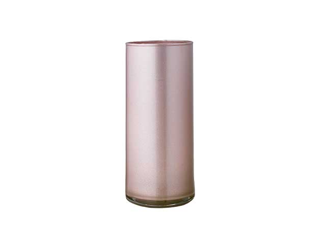 L.metal glitesta di vaso h30 d12 rosa 150/2608