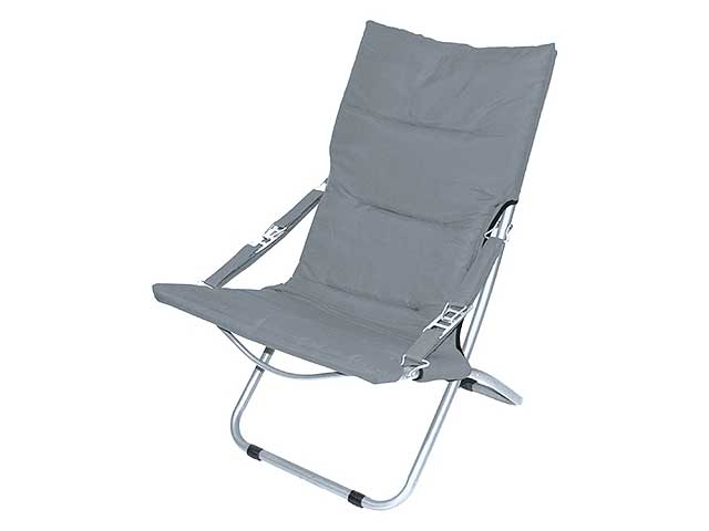 Sedia da mare sdraio canapone policotone in acciaio 60x47x92cm