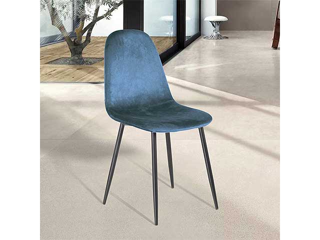 Sedia louise velvet blu b94945028