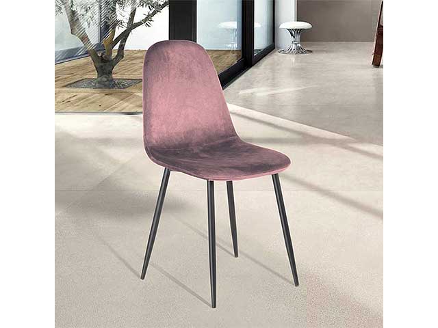 Sedia louise velvet rosa antico b94945029