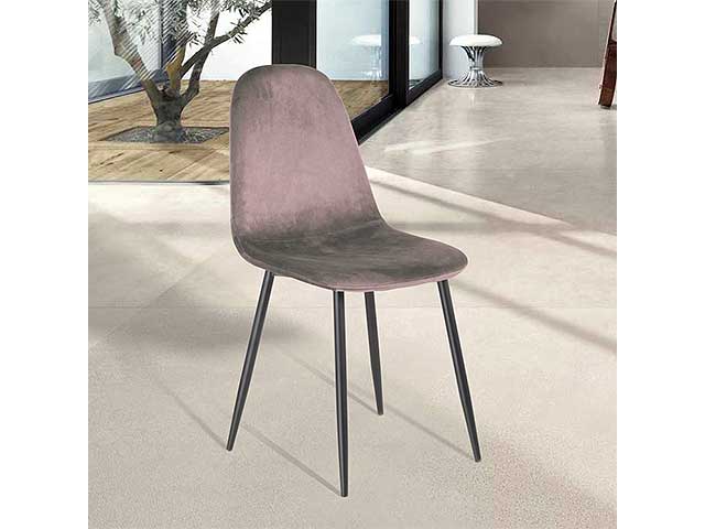 Sedia louise velvet fango b94945030