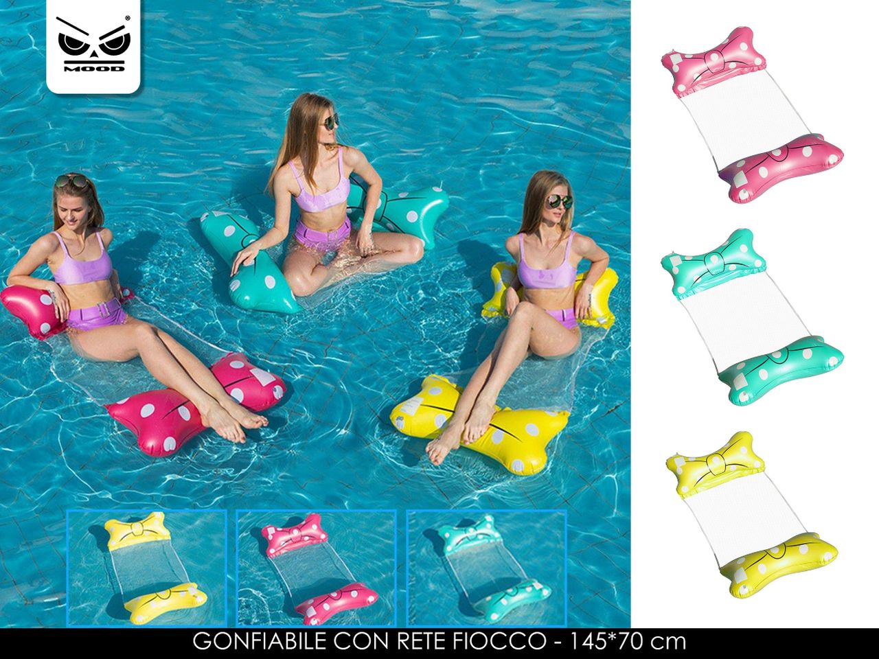 Gonfiabile con rete fiocco 145cm