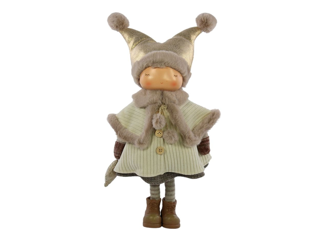 Bambina con stellina avorio h.46cm in  poliestere