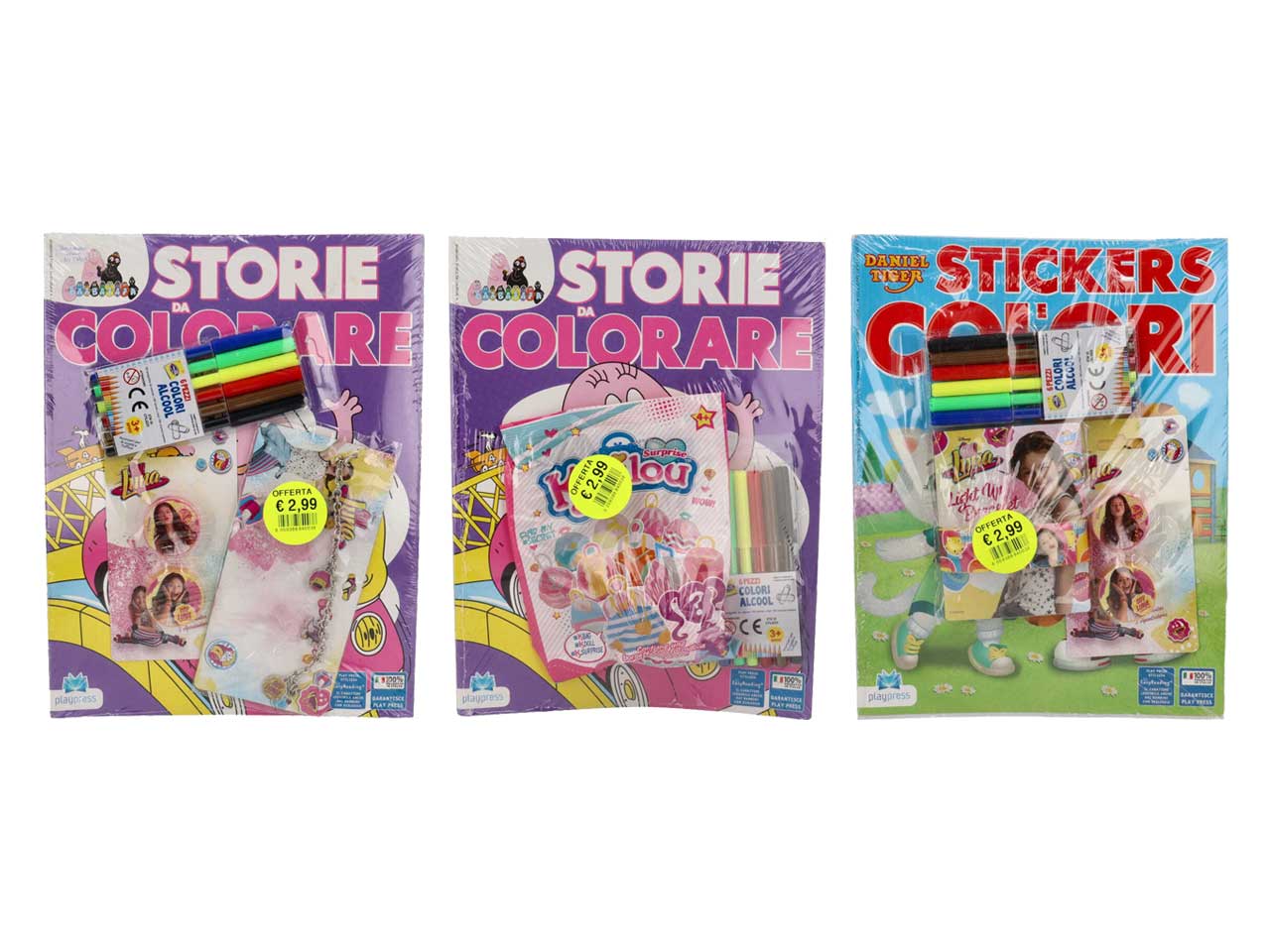 Album da colorare con giocattoli