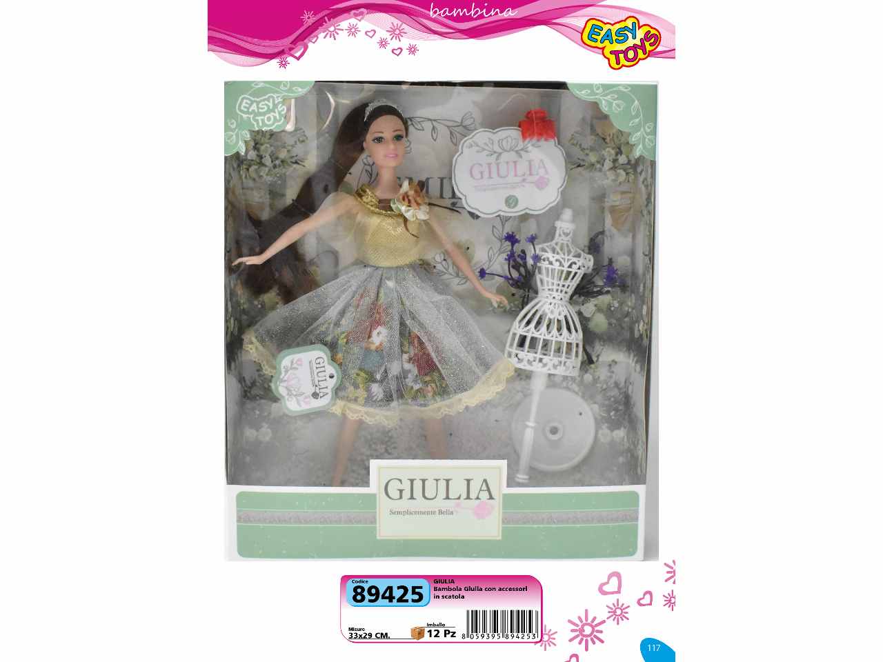 bambola con vestito da sera 89425