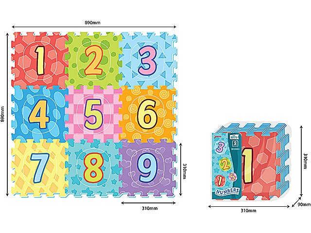 tappeto puzzle numeri 1-9 89565