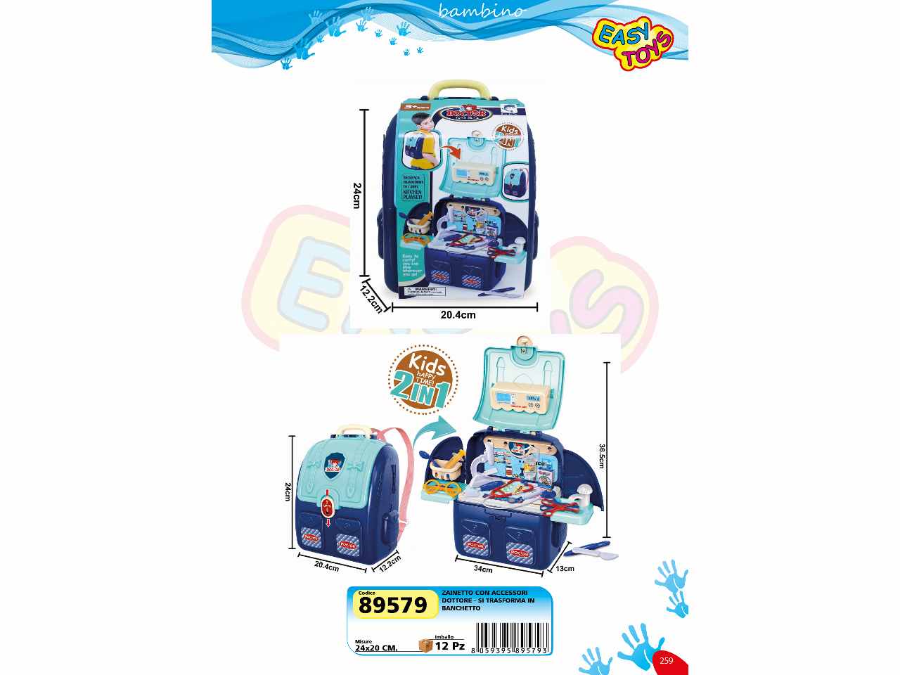 Zainetto con accessori dottore