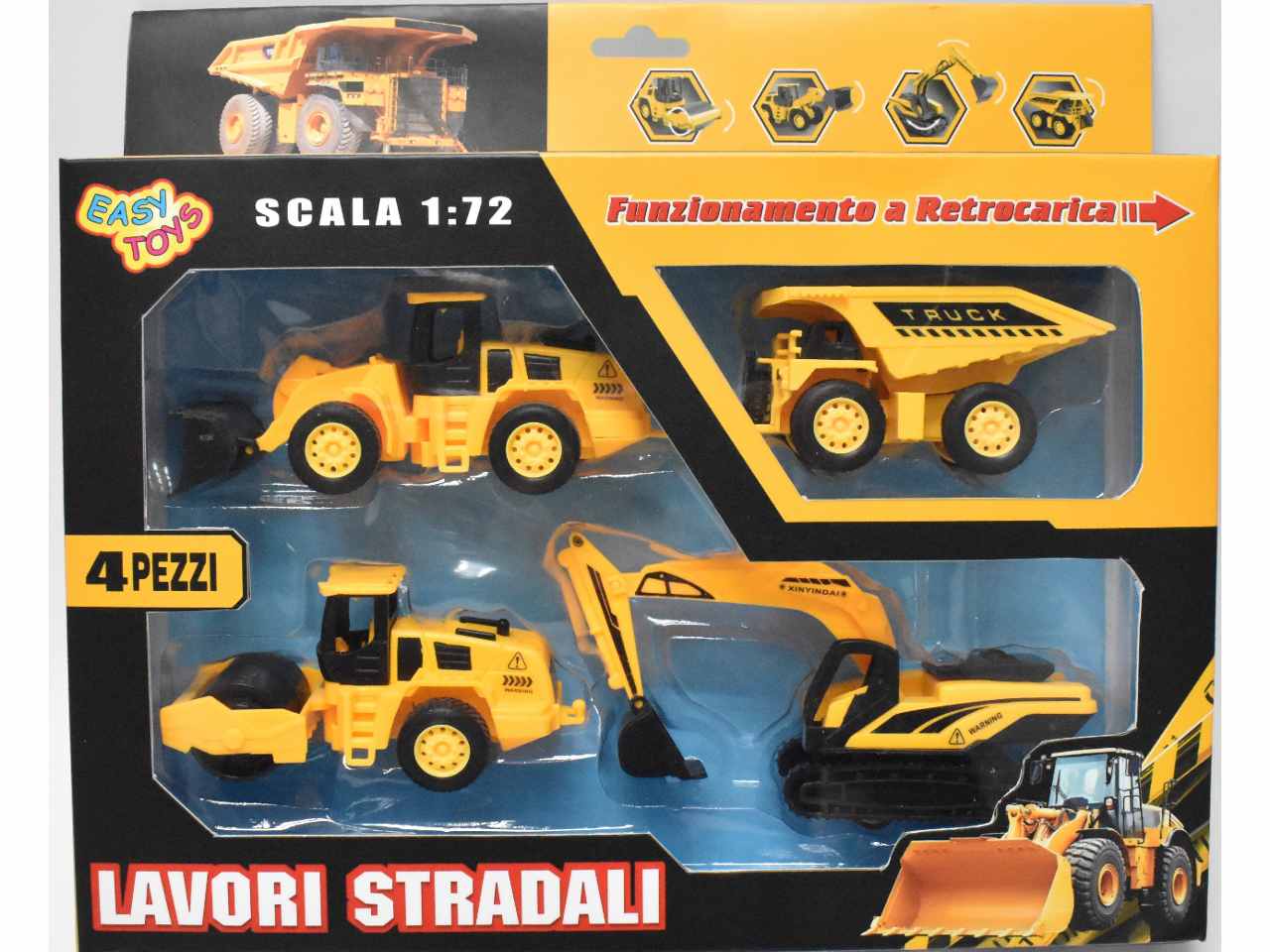 Set 4 mezzi lavori retrocarica89644