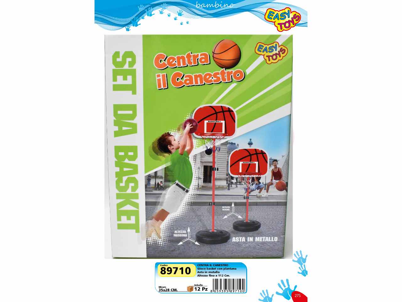 Basket c/piantana e asta metal89710