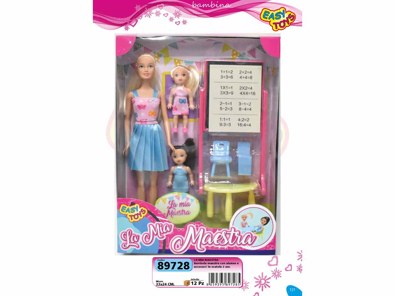 bambola maestra c/bambini 89728