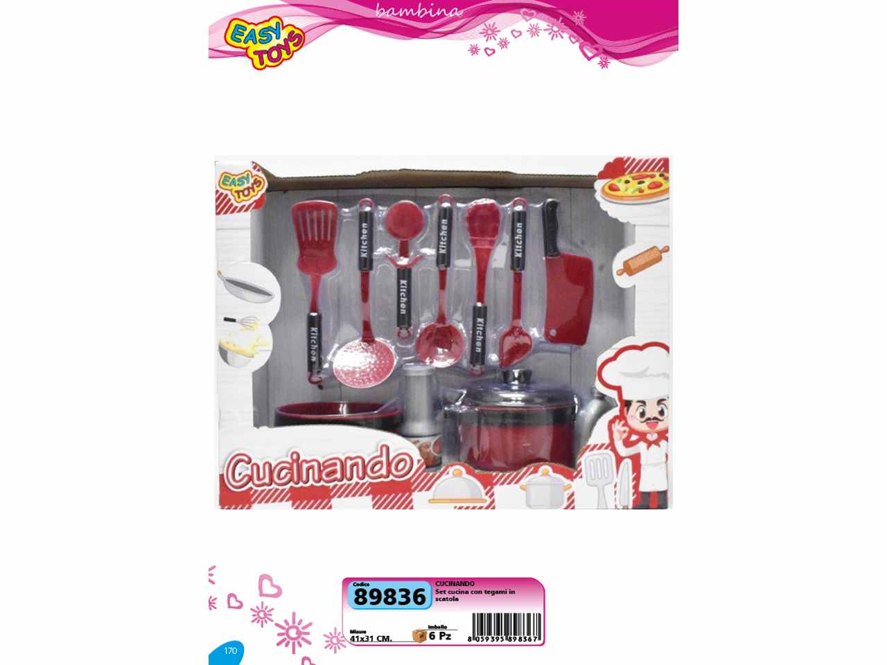 set cucina c/tegami 41x31cm 89836